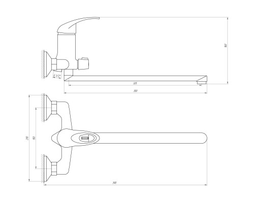Змішувач для ванни EcoMix ELIT EM-208