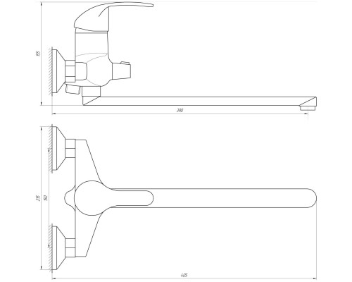 Змішувач для ванни DOMINO ACCENT DAC-208