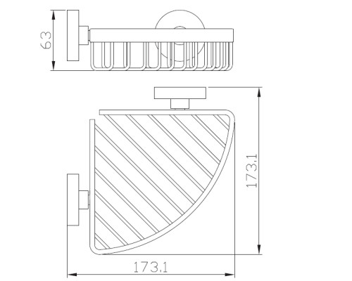 Полиця кутова Perfect Sanitary Appliances SP 8144