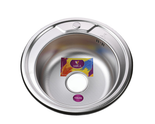 Мийка кухонна врiзна кругла 490х180 Decor MR 490 D Mira