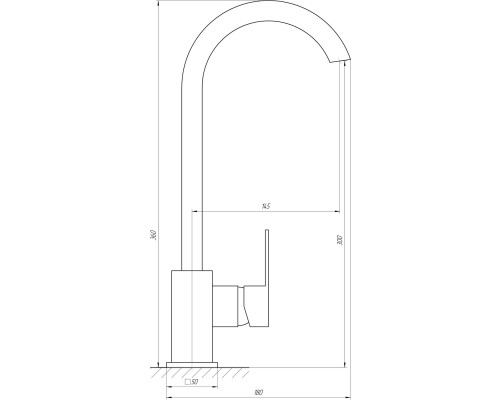 Змішувач для кухні Globus Lux Milano GLM-203SQ-FRANKE