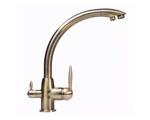 Змішувач для кухні під осмос Globus Lux LAZER GLLR-0777-9-BRONZE