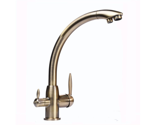 Змішувач для кухні під осмос Globus Lux LAZER GLLR-0777-9-BRONZE