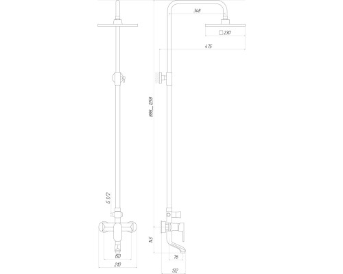 Душова система Globus Lux ONTARIO DS-006A