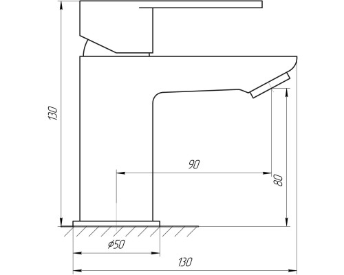 Змішувач для умивальника TOPAZ BARTS TB 07201-H36