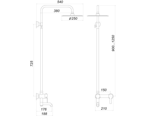 Душова система Globus Lux ALPEN SBT1-SH-02