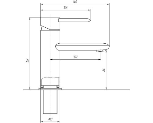 Змішувач для умивальника TOPAZ CORSICA TC 16221-H48