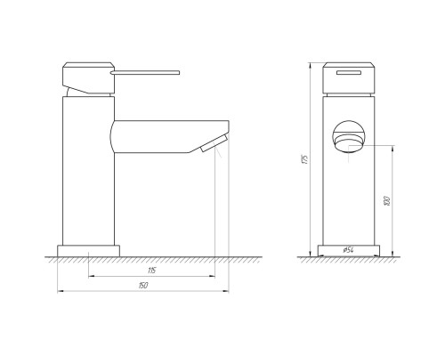 Змішувач для умивальника Globus Lux WIEN SBT2-101