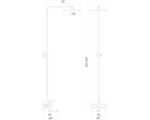 Душова система Globus Lux SICILIA VAN-SBQ-SH-02