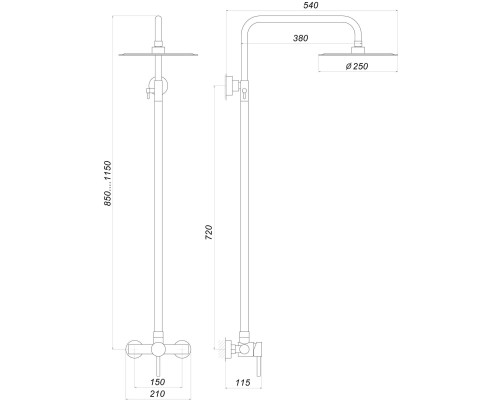 Душова система Globus Lux ALPEN S-SH-105
