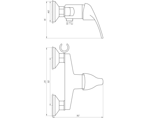 Змішувач гігієнічний Globus Lux SOLLY GLSO-0206N
