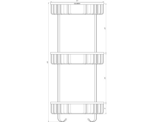 Поличка кутова Globus Lux SS 8477