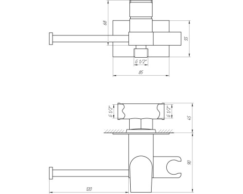 Змішувач гігієнічний Globus Lux  GLN-4-106MIX