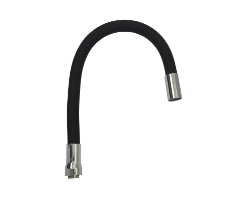 Вилив змішувача GLR-BLACK-55 для кухні Гофрований , силікон Чорний , 3/4″ВН