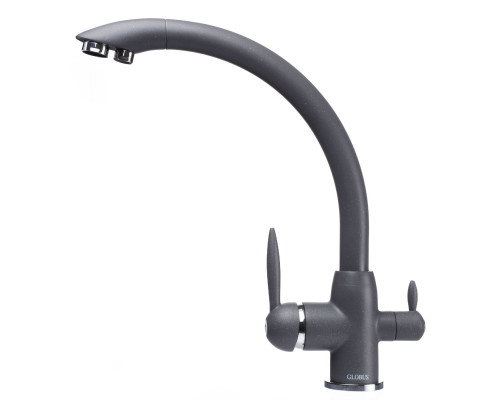 Змішувач для кухні під осмос Globus Lux LAZER GLLR-0777-3-TITANIUM