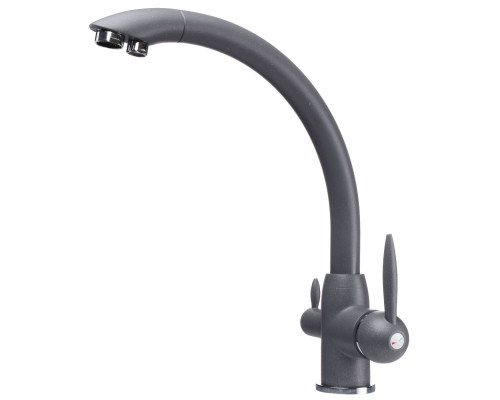 Змішувач для кухні під осмос Globus Lux LAZER GLLR-0777-3-TITANIUM