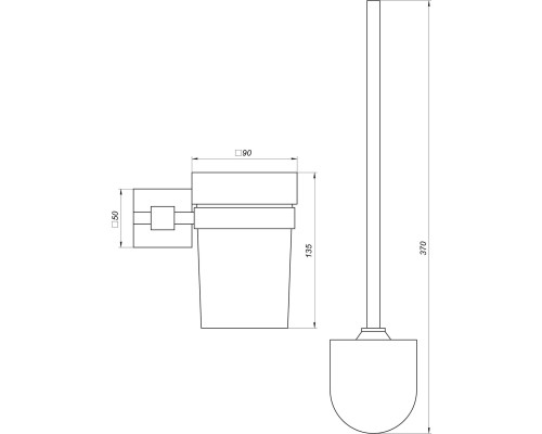 Йоржик настінний Globus Lux SQ 9429A SUS304