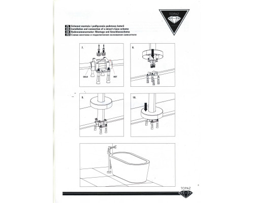Змішувач для ванни TOPAZ BARTS TB 07113-H36