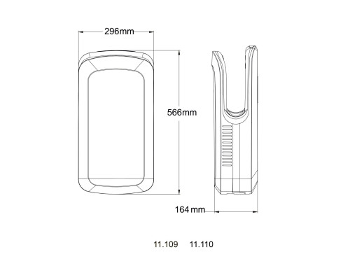 Сушарка для рук HOTEC 11.110 ABS Silver