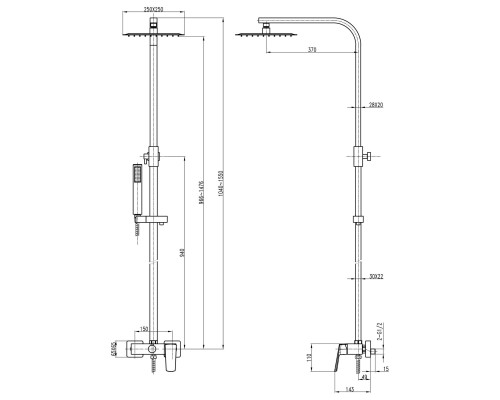 Душова система TOPAZ LEXI TL 21702-H57-00