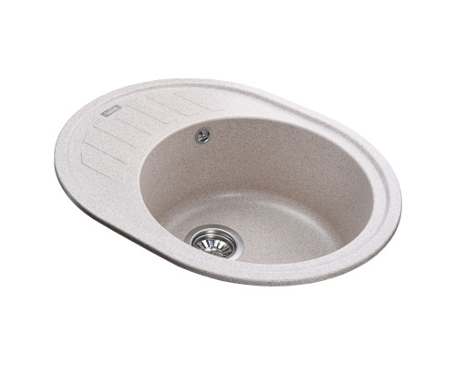 Гранітна мийка Globus Lux ARNO мигдаль 620х500-А0008
