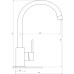 Змішувач для кухні TOPAZ BARTS TB 07403-H36-BL