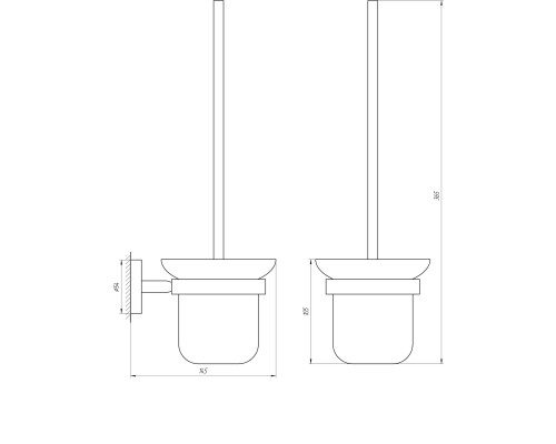 Йоржик настінний Globus Lux BS8429A чорний матовий SUS304