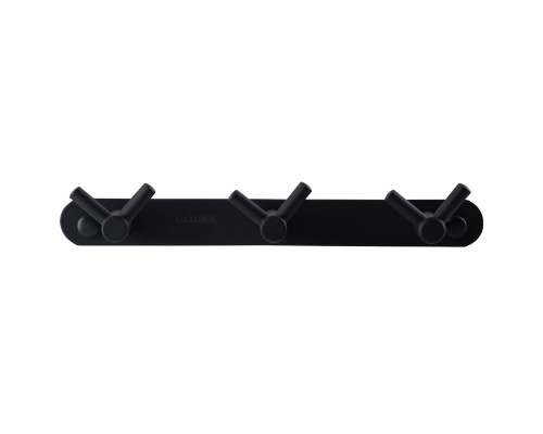 Планка з гачками Globus Lux BS8435-3 чорна матова SUS304