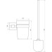 Йоржик настінний Globus Lux BQ9429A без кришки чорний матовий SUS304