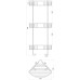 Поличка потрійна кутова TOPAZ 4134