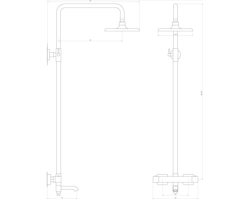 Душова система Globus Lux Termostatic R GLA-0041T-BB