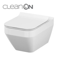 CET Cersanit В217 CREA CLEAN ON SQUARE підвісний з кришкою дюропласт ліфт SLIM PL CET Cersanit В217 CREA CLEAN ON SQUARE підвісний з кришкою дюропласт ліфт SLIM PL