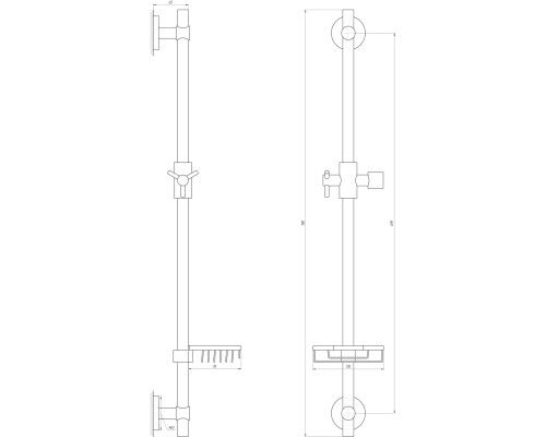 Душова стійка Globus Lux BT-1107-BB