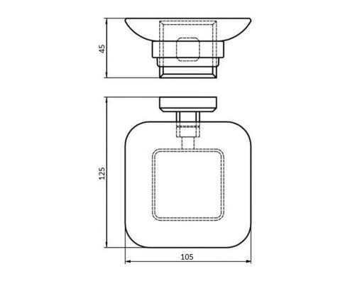 Мильниця одинарна Globus Lux BQ9408 чорна матова SUS304