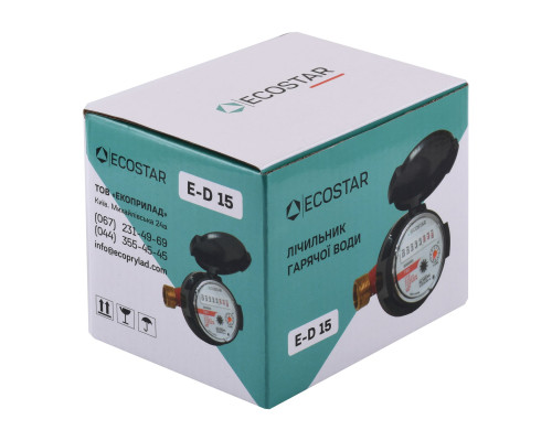 Лічильник гарячої води ECOSTAR DN15 1/2″ E-D R160