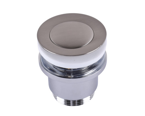 Донний клапан Globus Lux HG-041S-S- BR (Click-clack) Стального кольору