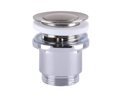 Донний клапан Globus Lux HG-041S-S- BR (Click-clack) Стального кольору