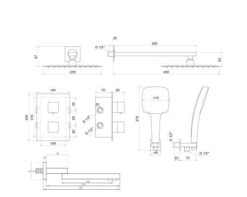 Душова система Globus Lux SMART GLM-505N-TT