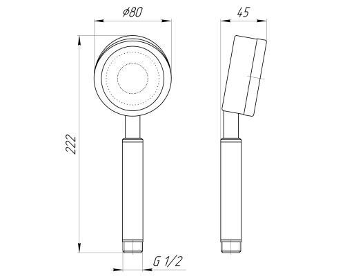 Душова лійка Globus Lux SUS-008H