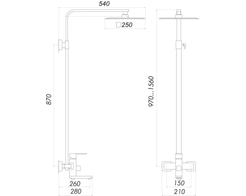 Душова система Globus Lux SICILIA PLUS-SBQ-SH-02-304