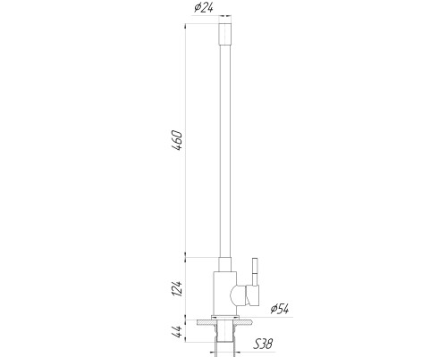 Змішувач для кухні Globus Lux ALPEN SBT1-203SB-GP