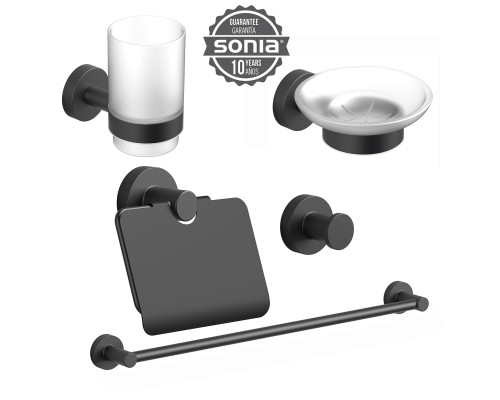 Набір аксесуарів для ванної  SONIA ASTRAL KIT BLACK ( 5 предметів) 185788