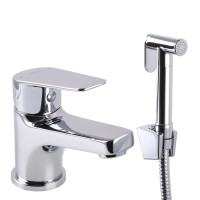 Змішувач для умивальника TOPAZ CAPRI TCA-15206-H43 гігієнічний зі стоп-лійкою вбудований клапан D35