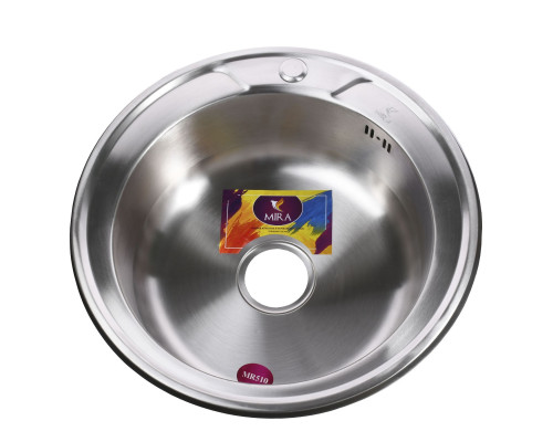 Мийка кухонна врiзна кругла 510х160 Matt MR 510S 0,6 mm Mira