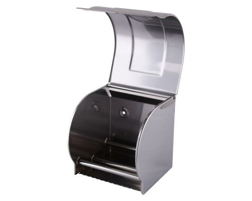 Тримач туалетного паперу HOTEC 16.623а з кришкою, (122*120*126mm) Stainless Steel