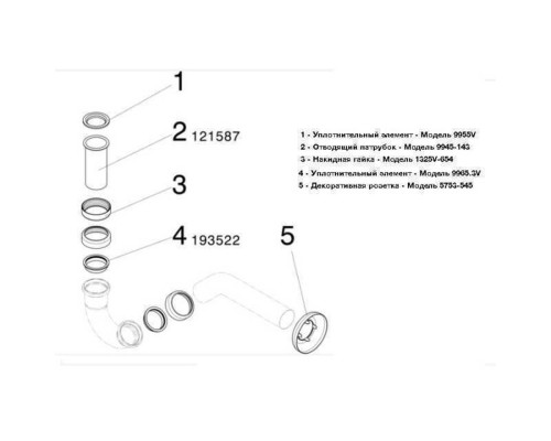 Сифон для бІде VIEGA 1 1/4″х1 1/4″ хром трубний 103781