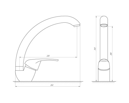 Змішувач для кухні Globus Lux Solly GLSO-0103S