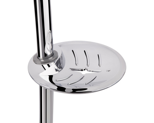 Стійка універсальна Qtap Sprha 860 мм округла з полицею QT008 Chrome