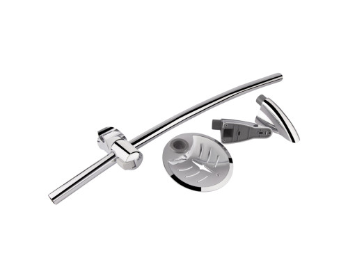 Стійка універсальна Qtap Sprha 860 мм округла з полицею QT008 Chrome