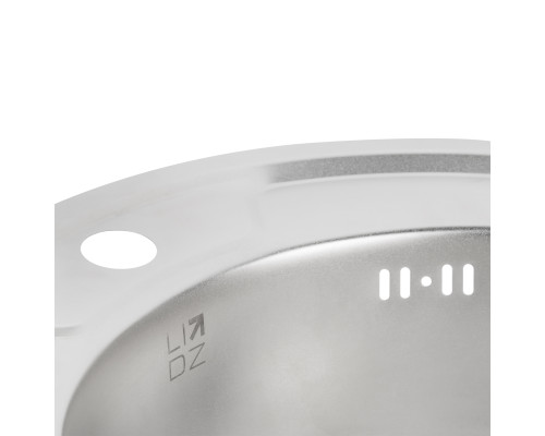 Кухонна мийка Lidz 490-A 0,6 мм Satin (LIDZ490A06SAT160)